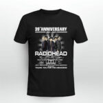Radiohead 39th Anniversary 1985 2024 Thank You For The Memories Signatures 1 T Shirt