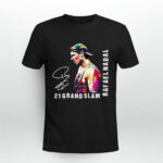 Rafael Nadal Tennis 21 Grand Slam Signature 3 T Shirt