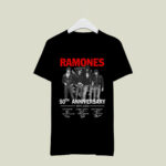 Ramones 50th Anniversary 1974 2024 Signatures Band Music 3 T Shirt