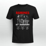 Ramones 50th Anniversary 1974 2024 Signatures Band Music 4 T Shirt