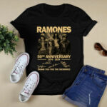 Ramones 50th Anniversary 1974 2024 Thank You For The Memories 4 T Shirt