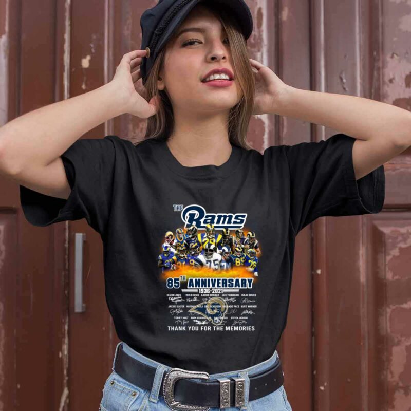Rams 85Th Anniversary 1936 2021 Thank You For The Memories Signatures 0 T Shirt