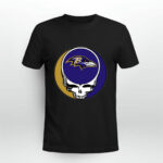 Ravens Football Your Face Football Fan Supporter Grateful Dead 4 T Shirt