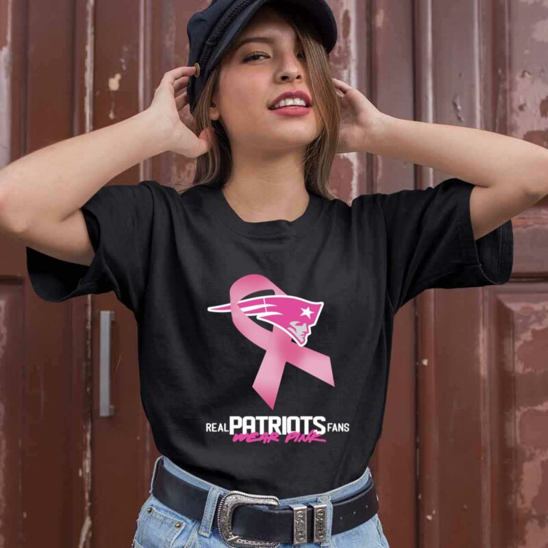 Real Patriots Fans Wear Pink Logo Cancer Awareness 0 T Shirt