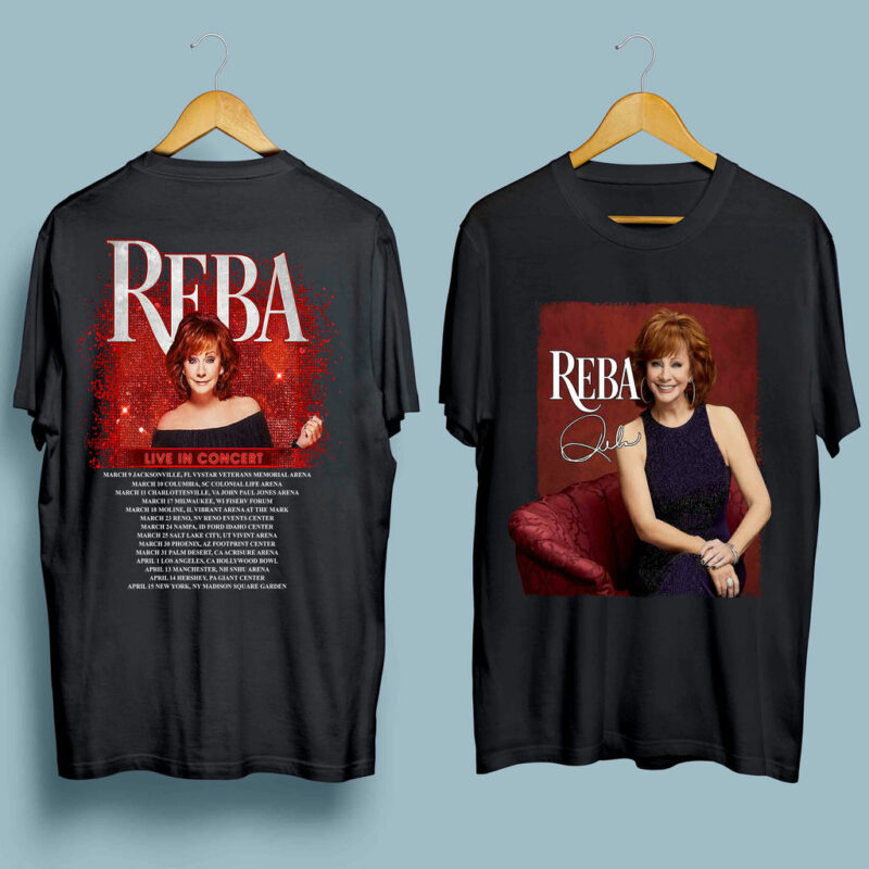 Reba Mcentire Live In Concert 2023 Tour Front 4 T Shirt