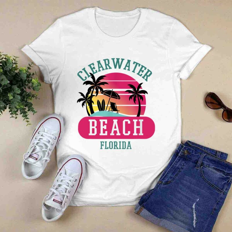 Retro Cool Clearwater Beach Original Florida Beaches 0 T Shirt