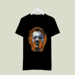 Rock Rebel Halloween Ii Michael Myers Flames 3 T Shirt