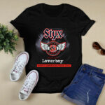 STYX Tour 2022 REO Speed Wagon Loverboy band front 2 T Shirt