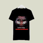 STYX Tour 2022 REO Speed Wagon Loverboy band front 3 T Shirt