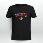 Saints Fan 4 Life Nola New Orleans Football 4th of July 3 T Shirt