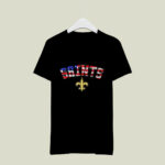 Saints Fan 4 Life Nola New Orleans Football 4th of July 4 T Shirt
