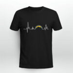 San Diego Chargers Heartbeat 3 T Shirt
