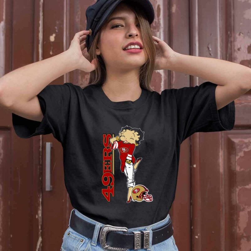 San Francisco 49Ers Betty Boop Fan Cross Shoulder Cross Shoulder 0 T Shirt