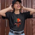 San Francisco 49ers Skull Punisher American Flag 0 T Shirt