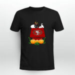 San Francisco 49ers Snoopy Pumpkin House 3 T Shirt