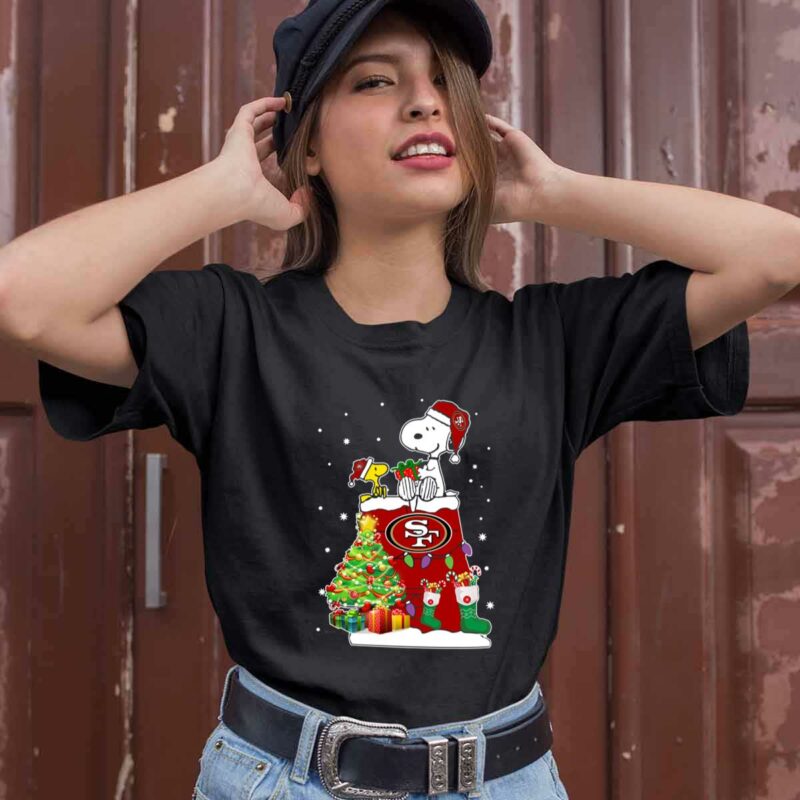 San Francisco 49Ers Snoopy Woodstock Christmas 0 T Shirt