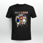 San Francisco Stephen Curry Joe Montana Buster Posey signatures 2 T Shirt