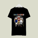 San Francisco Stephen Curry Joe Montana Buster Posey signatures 4 T Shirt