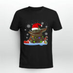 Santa Baby Yoda Christmas Light 4 T Shirt