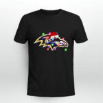 Santas Hat Merry Christmas Baltimore Ravens 4 T Shirt