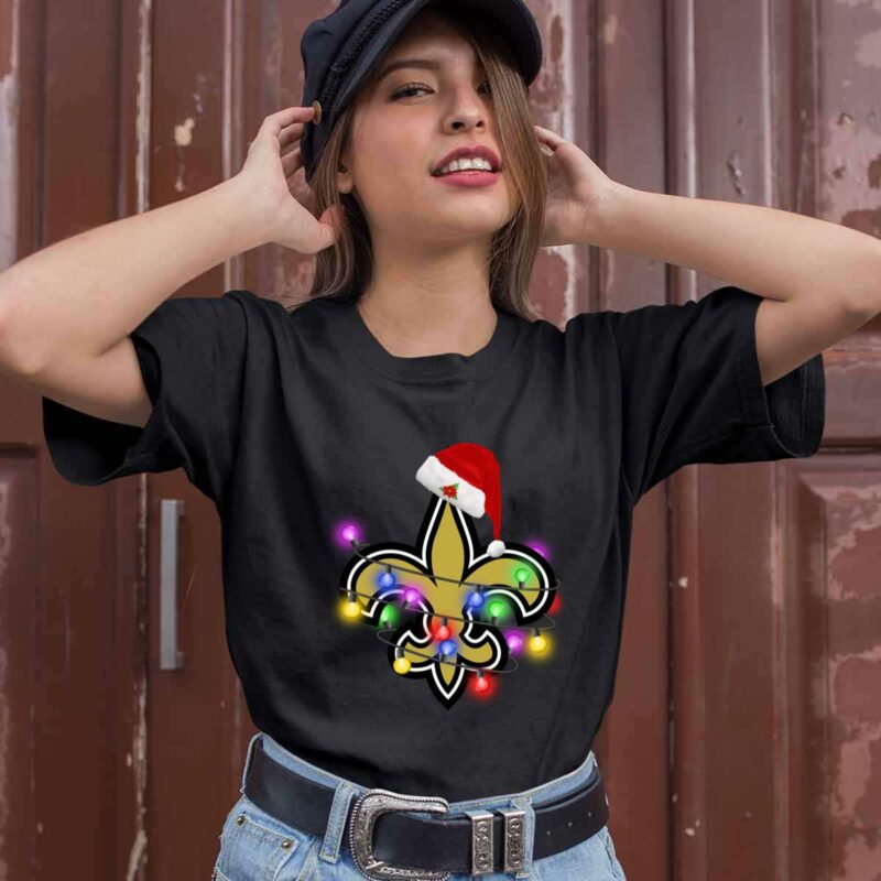 Santas Hat Merry Christmas New Orleans Saints 0 T Shirt