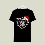 Santas Hat Merry Christmas Oakland Raiders 4 T Shirt