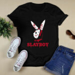 Scary Halloween Horror Parody Slayboy Hockey Mask 4 T Shirt