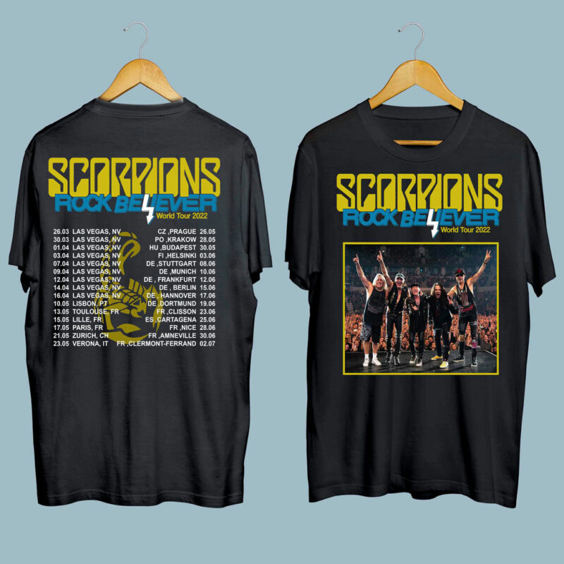 Scorpions Rock Believer World Tour 2022 Front 4 T Shirt