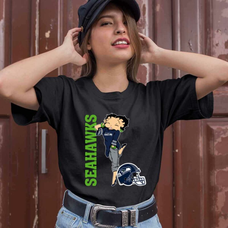 Seattle Seahawks Betty Boops 0 T Shirt