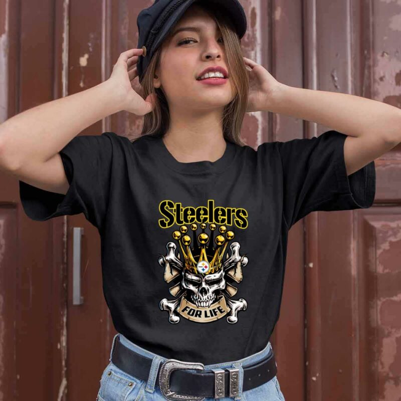 Skull Pittsburgh Steelers For Life 0 T Shirt