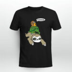 Sloth Turtle and Snail Piggyback Funny Running Wild 3 T Shirt