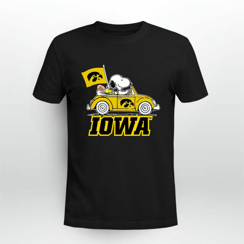 Snoopy And Woodstock Drive Car Iowa For Fan Football 0 T Shirt