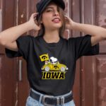 Snoopy And Woodstock Drive Car Iowa For Fan Football 3 T Shirt