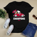 Snoopy And Woodstock Georgia Bulldogs Super Bowl Lvi Champions 4 T Shirt