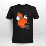 Snoopy And Woodstock Resting On Cleveland Browns Helmet 3 T Shirt
