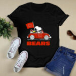 Snoopy And Woodstock Ride The Chicago Bears Car 2 T Shirt