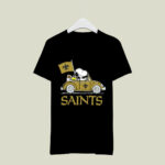 Snoopy And Woodstock Ride The New Orleans Saints Car 2 T Shirt