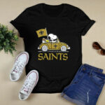 Snoopy And Woodstock Ride The New Orleans Saints Car 4 T Shirt