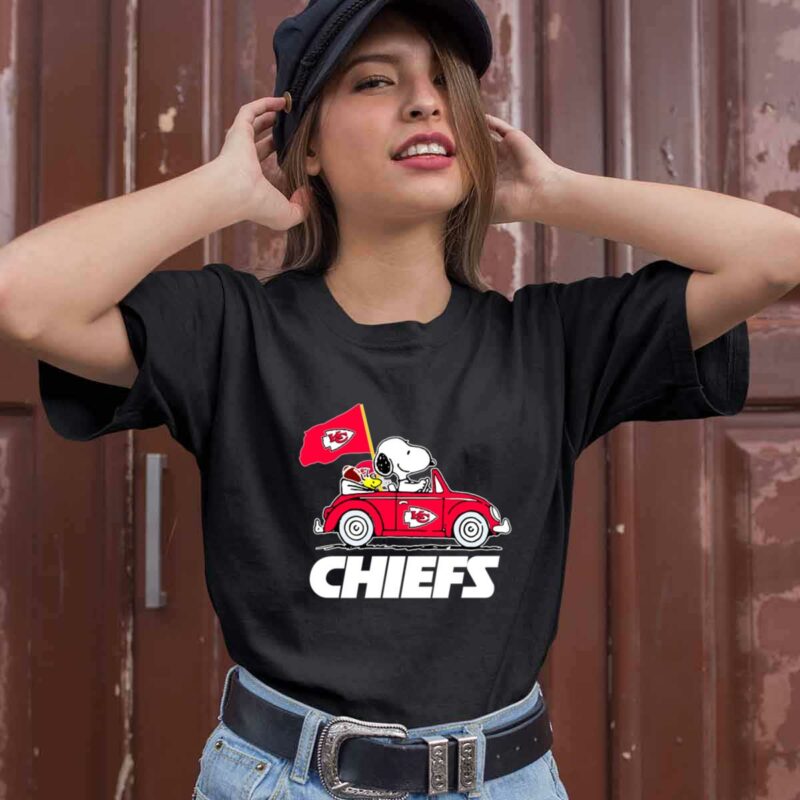Snoopy And Woodstock Riding Kansas City Chiefs 0 T Shirt