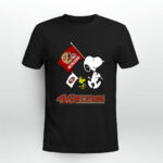 Snoopy And Woodstock San Francisco Sport Football Flag 4 T Shirt