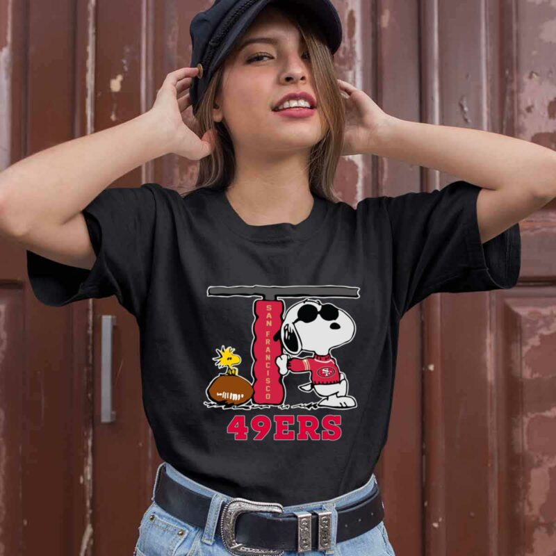 Snoopy Joe Cool And Woodstock The San Francisco 49Ers 0 T Shirt
