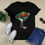 Snoopy Paints The Minnesota Wild Logo Ice Hockey 4 T Shirt