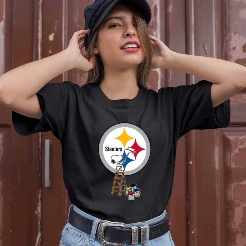 Snoopy Paints The Pittsburgh Steelers Logo Football 0 T Shirt