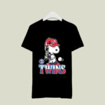 Snoopy Playing Baseball Minnesota Twins 3 T Shirt