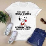 Snoopy Thats What I Do I Read Books I Drink Tea And I Know Things 3 T Shirt
