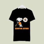 Snoopy With Logo Houston Astros 3 T Shirt