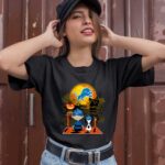 Snoopy and Charlie Brown Pumpkin Detroit Lions Halloween Moon 0 T Shirt