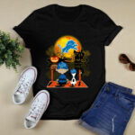 Snoopy and Charlie Brown Pumpkin Detroit Lions Halloween Moon 2 T Shirt