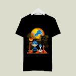 Snoopy and Charlie Brown Pumpkin Detroit Lions Halloween Moon 3 T Shirt