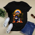 Snoopy and Charlie Brown Pumpkin New York Mets Halloween Moon 2 T Shirt
